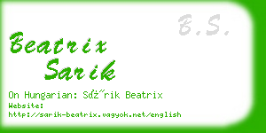 beatrix sarik business card